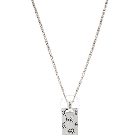 gucci ghost pendant necklace in silver|Gucci ghost necklace in silver.